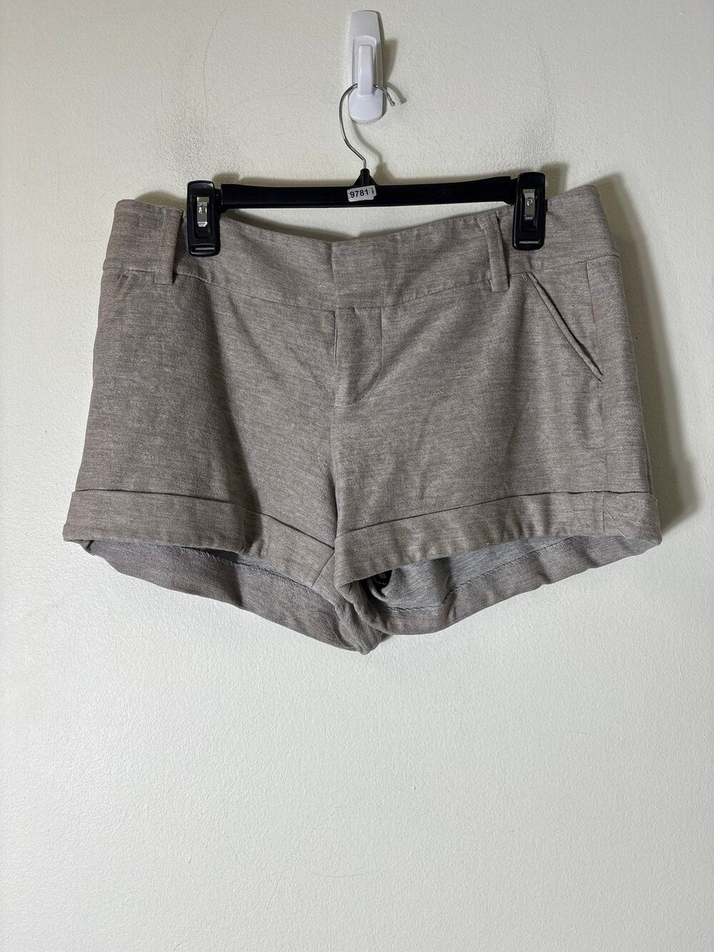 Alice + Olivia Brown Cuffed Shorts Sz 10